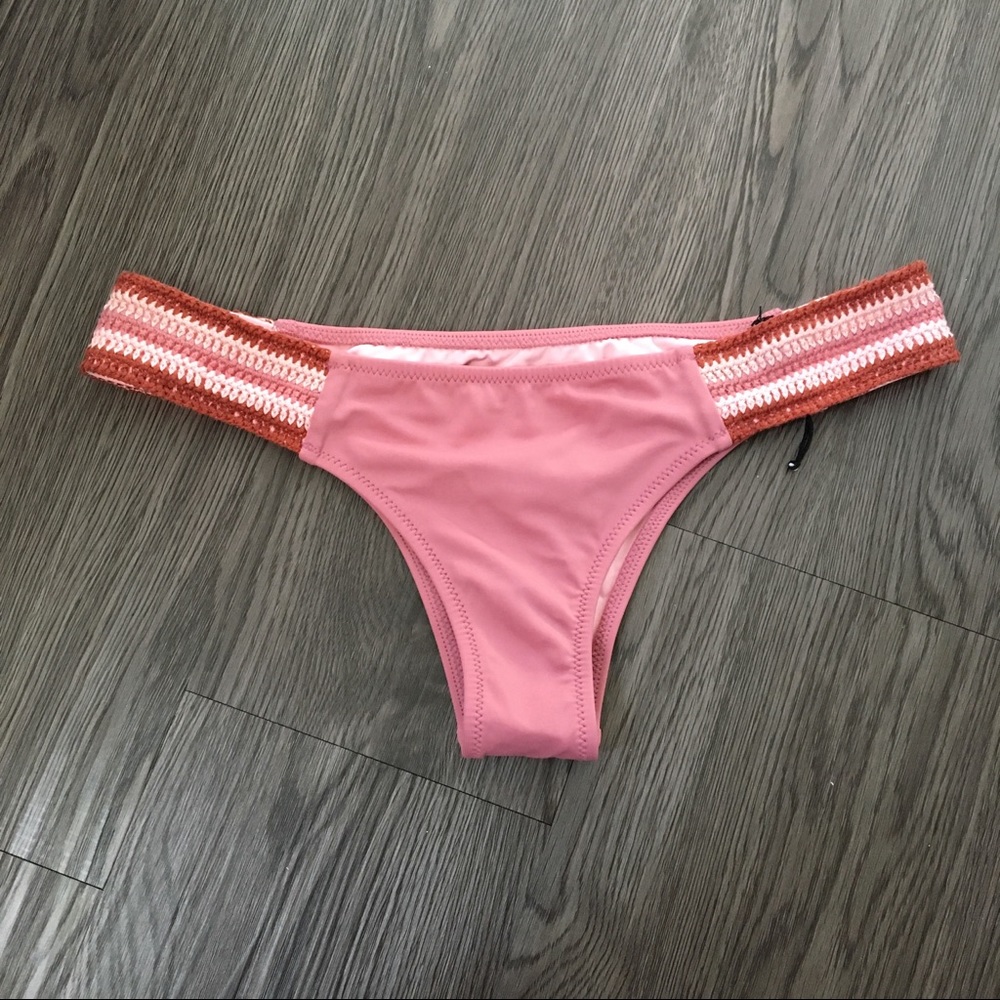 Shade & Shore Crochet Edge Cheeky Bikini Bottom